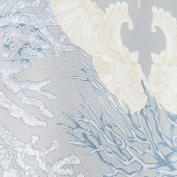 New Authentic Versace Gray and Blue Short Sleeve Shirt size 54 - Picture 3 of 14